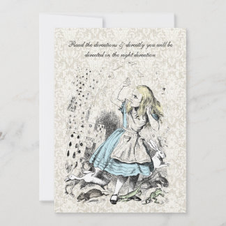 Alice i Wonderland Spelkort Födelsedagsfest Inbjudningar