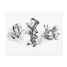 Alice i Wonderland Stickers och Postcards