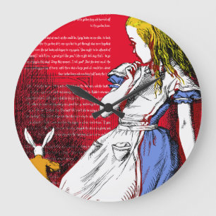 Alice i Wonderland Stor Klocka