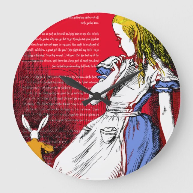 Alice i Wonderland Stor Klocka (Framsida)