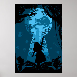 Alice i Wonderland Story Bok Art Poster