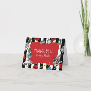 Alice i Wonderland Stripe Tack Kort