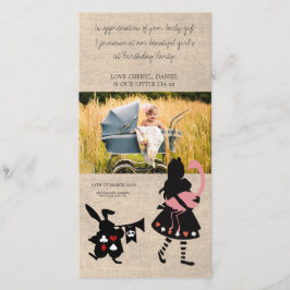 Alice i Wonderland Tack Baby fotokort