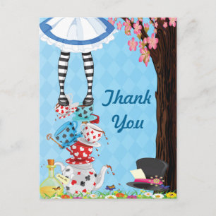 Alice i Wonderland Tack Post Cards Vykort