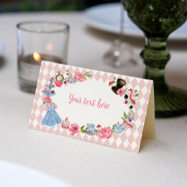 Alice i Wonderland Tält Place Card Placeringskort