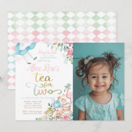 Alice i Wonderland, Tea för 2:a födelsedagen Inbjudningar