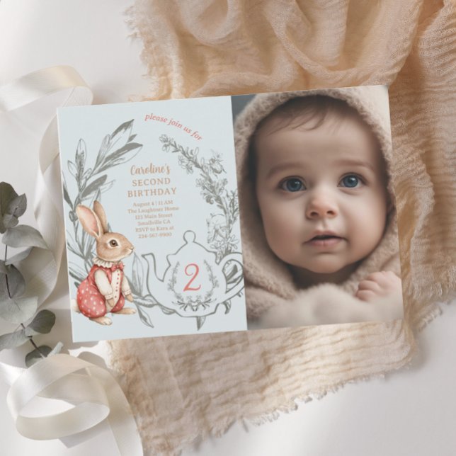 Alice i Wonderland Tea för två födelsedag Inbjudningar (Skapare uppladdad)