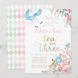 Alice i Wonderland, Tea i tre tredjedelars födelse Inbjudningar