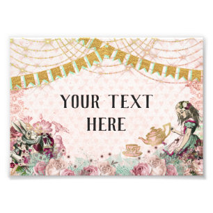 Alice i Wonderland Tea  & Mint Fototryck