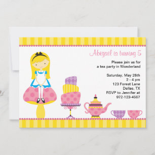 Alice i Wonderland Tea-partiets inbjudningar
