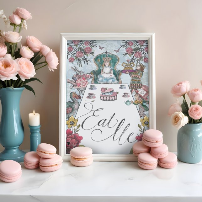 Alice i Wonderland Tea Party Eat Me Poster (Alice in Wonderland Tea Party Eat Me Poster)