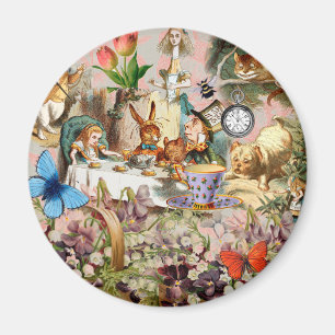Alice i Wonderland tea party-tecken Magnet