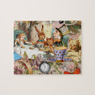 Alice i Wonderland tea party-tecken Pussel