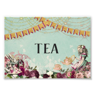 Alice i Wonderland Tea Photo Print Fototryck