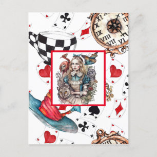 Alice i Wonderland-temat postkort Vykort