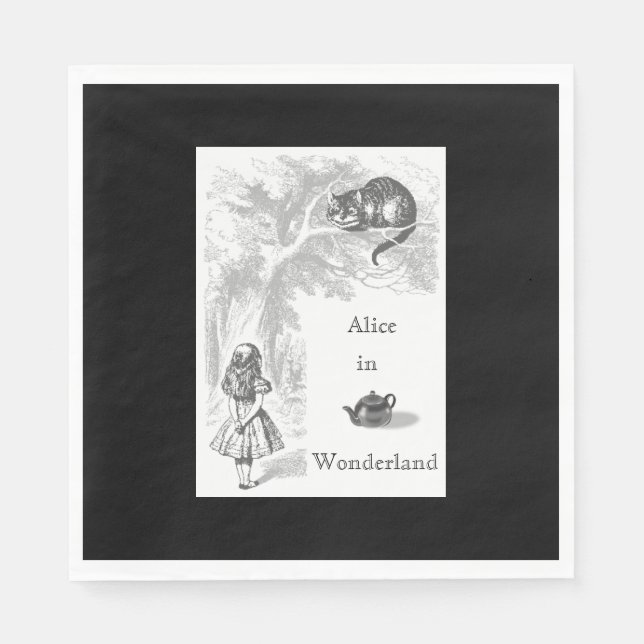 Alice i Wonderland Themme Party Pappra Napkins Pappersservett (Framsidan)