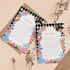 Alice i Wonderland Time Capsule Note Card Tack Kort