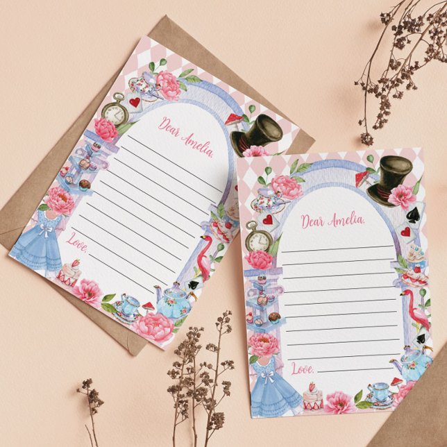 Alice i Wonderland Time Capsule Note Card Tack Kort (Skapare uppladdad)