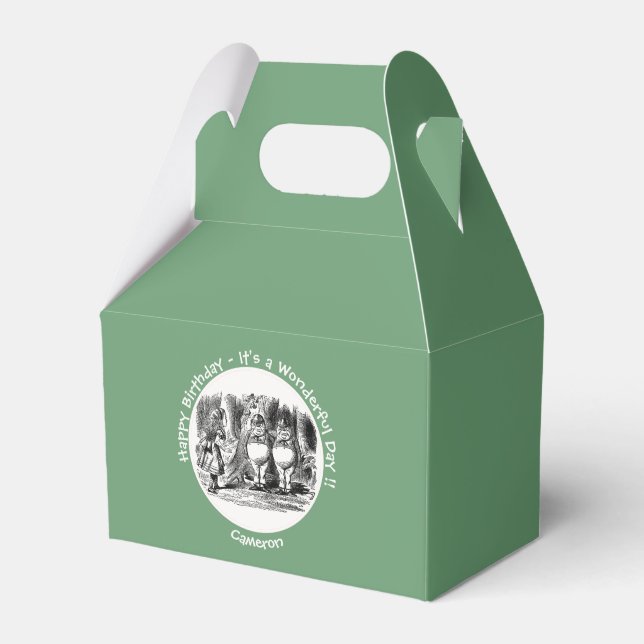 Alice i Wonderland Tweedledum & Tweedledee Party Presentaskar (Framsidan Sidan)