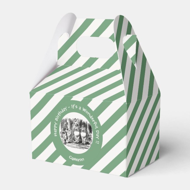 Alice i Wonderland Tweedledum & Tweedledee Party Presentaskar (Baksidan Sidan)