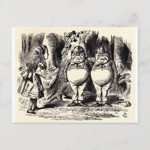 Alice i Wonderland: Twiddle Dee and Twiddle Dum Vykort