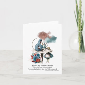 Alice i Wonderland "Vem är du?" Kort