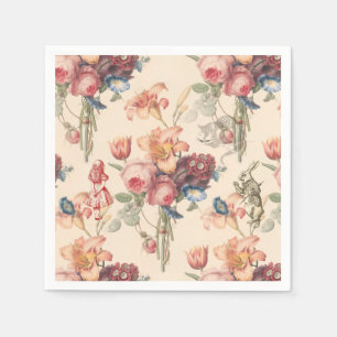Alice i Wonderland Vintage Garden Flowers Napkin Pappersservett