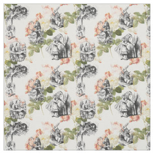 Alice i Wonderland Vintage Ro Fabric Tyg