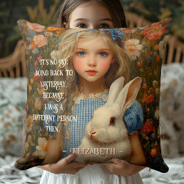 Alice i Wonderland Vintage White Rabbit Kudde