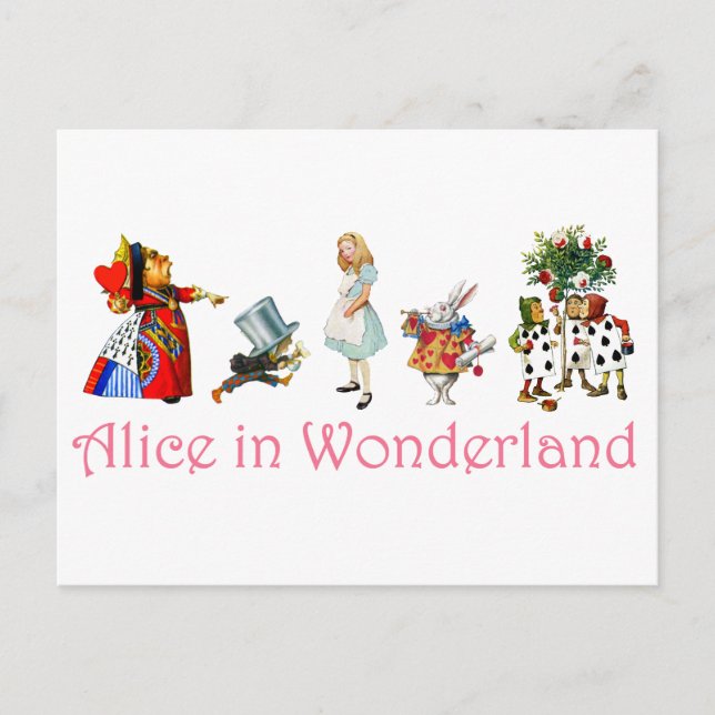 Alice i Wonderland Vykort (Framsida)