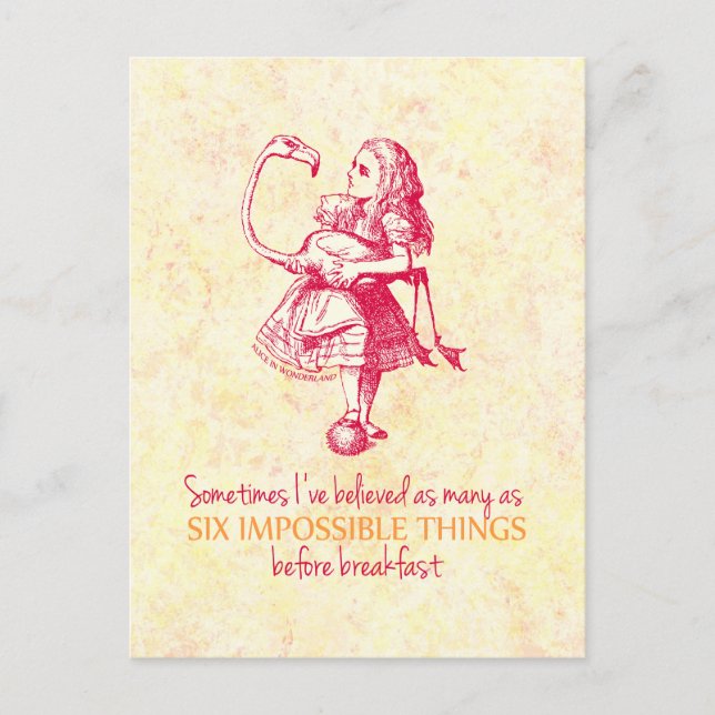 Alice i Wonderland Vykort (Framsida)