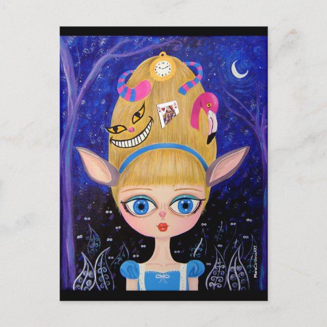 Alice i Wonderland Vykort (Framsida)