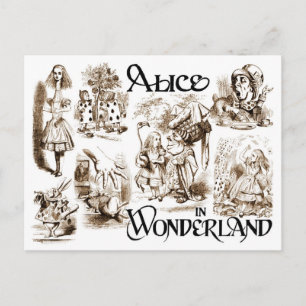 Alice i Wonderland Vykort