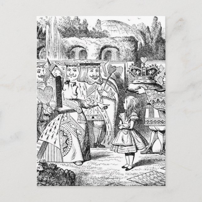 Alice i Wonderland Vykort (Framsida)