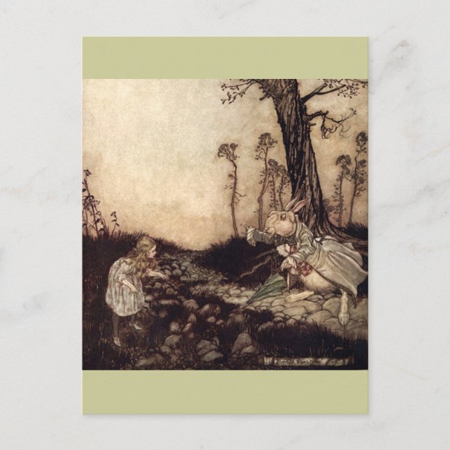 Alice i Wonderland Vykort (Framsida)