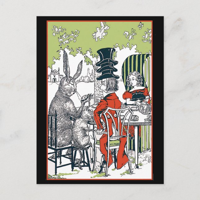 Alice i Wonderland Vykort (Framsida)