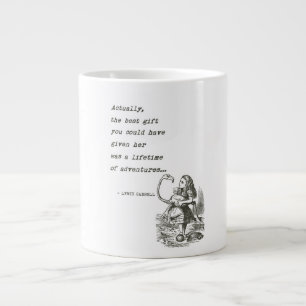 Alice i Wonderland W/Flamingo Äventyr Quote Jumbo Mugg