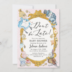 Alice i Wonderland Whimsical Baby Shower Inbjudningar