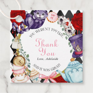 Alice i Wonderland Whimsical Children's Birthday Gåvor Etiketter