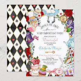 Alice i Wonderland Whimsical Children's Birthday Inbjudningar