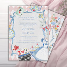 Alice i Wonderland Whimsical Fantasy Baby Shower