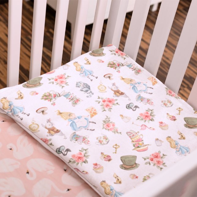 Alice i Wonderland Whimsical Nursery Blanket Fleecefilt (Skapare uppladdad)