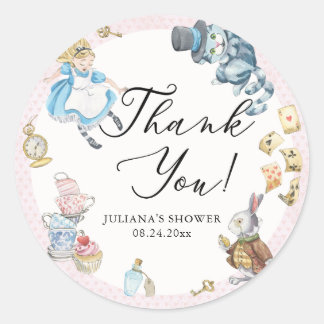 Alice i Wonderland Whimsical Shower Runt Klistermärke