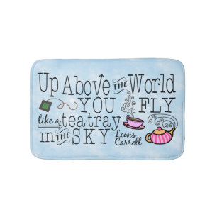 Alice i Wonderland Whimsical Tea Carroll Quote Badrumsmatta