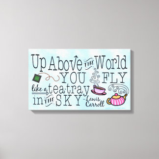 Alice i Wonderland Whimsical Tea Carroll Quote Canvastryck