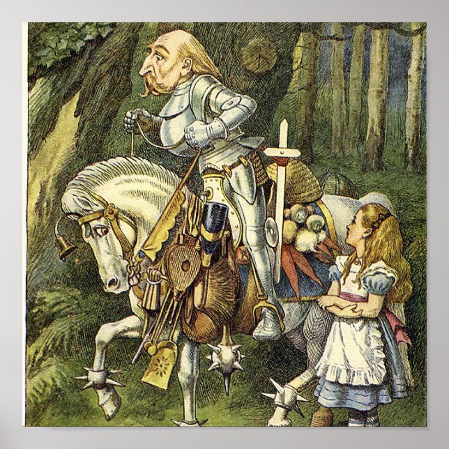Alice i Wonderland White Knight Print Poster (Framsidan)