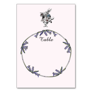 Alice i Wonderland White Rabbit Bord Card Bordsnummer