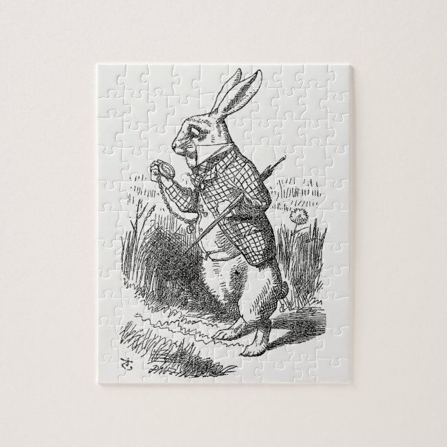Alice i Wonderland, White Rabbit Checkar Hans Watc Pussel (Vertikal)