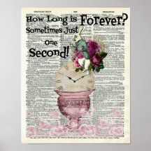 Alice i Wonderland White Rabbit Dictionary Art