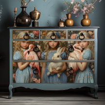 Alice i Wonderland White Rabbit Flamingo